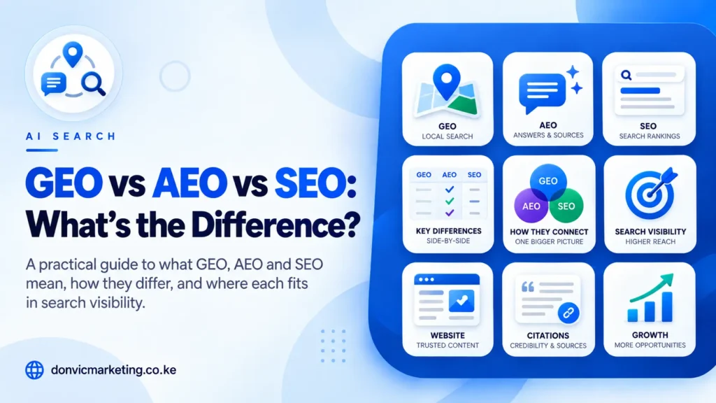 GEO vs AEO vs SEO
