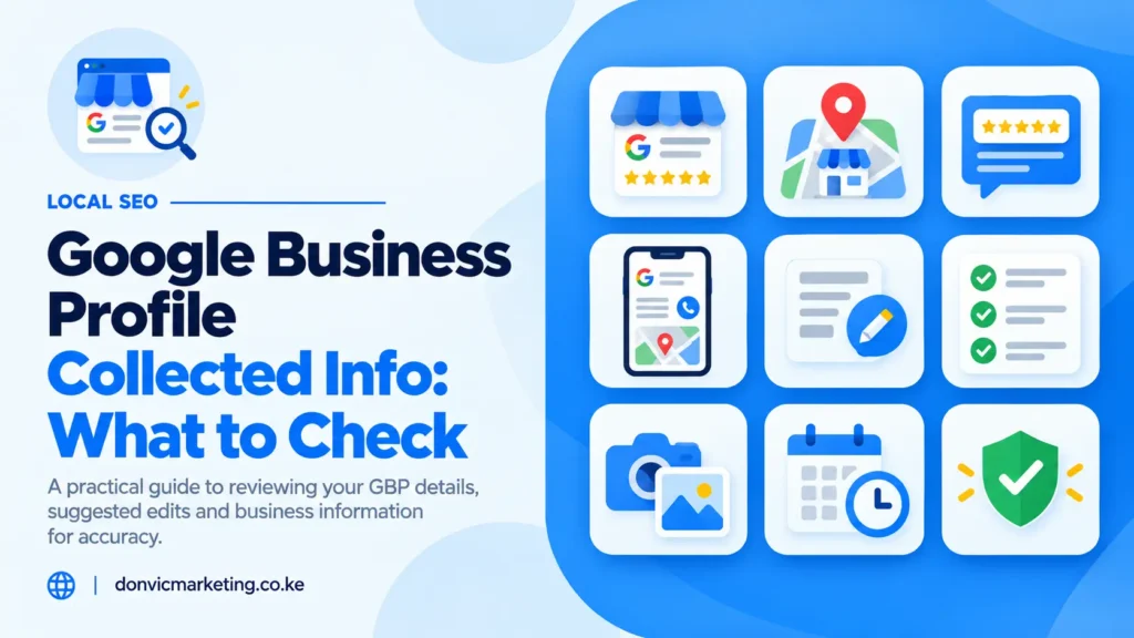 Google business profile collected info